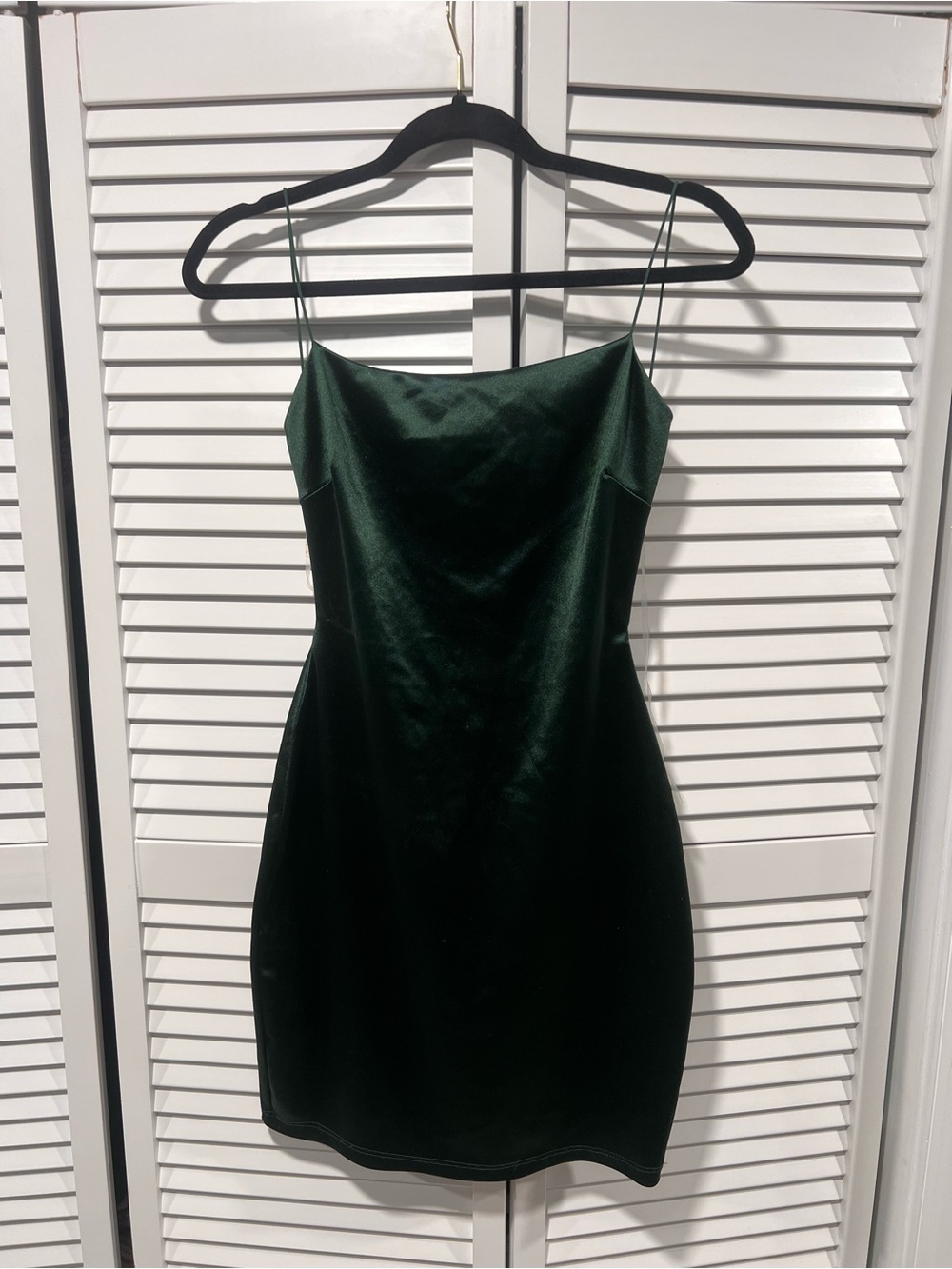 Hunter Emerald Satin Mini Slip Dress